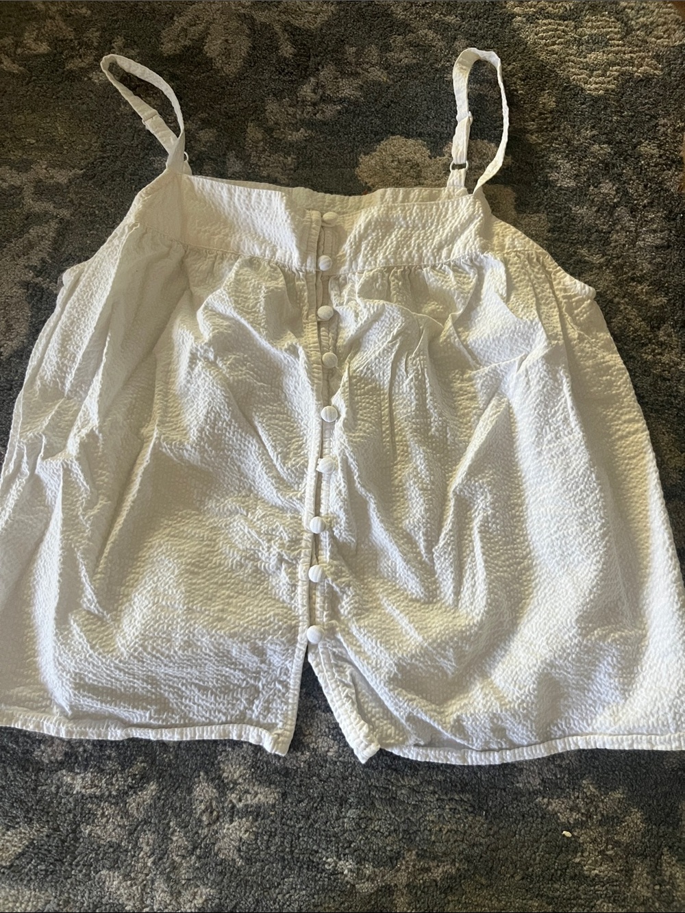 Faherty White Button-Front Tank Top, size XS / S